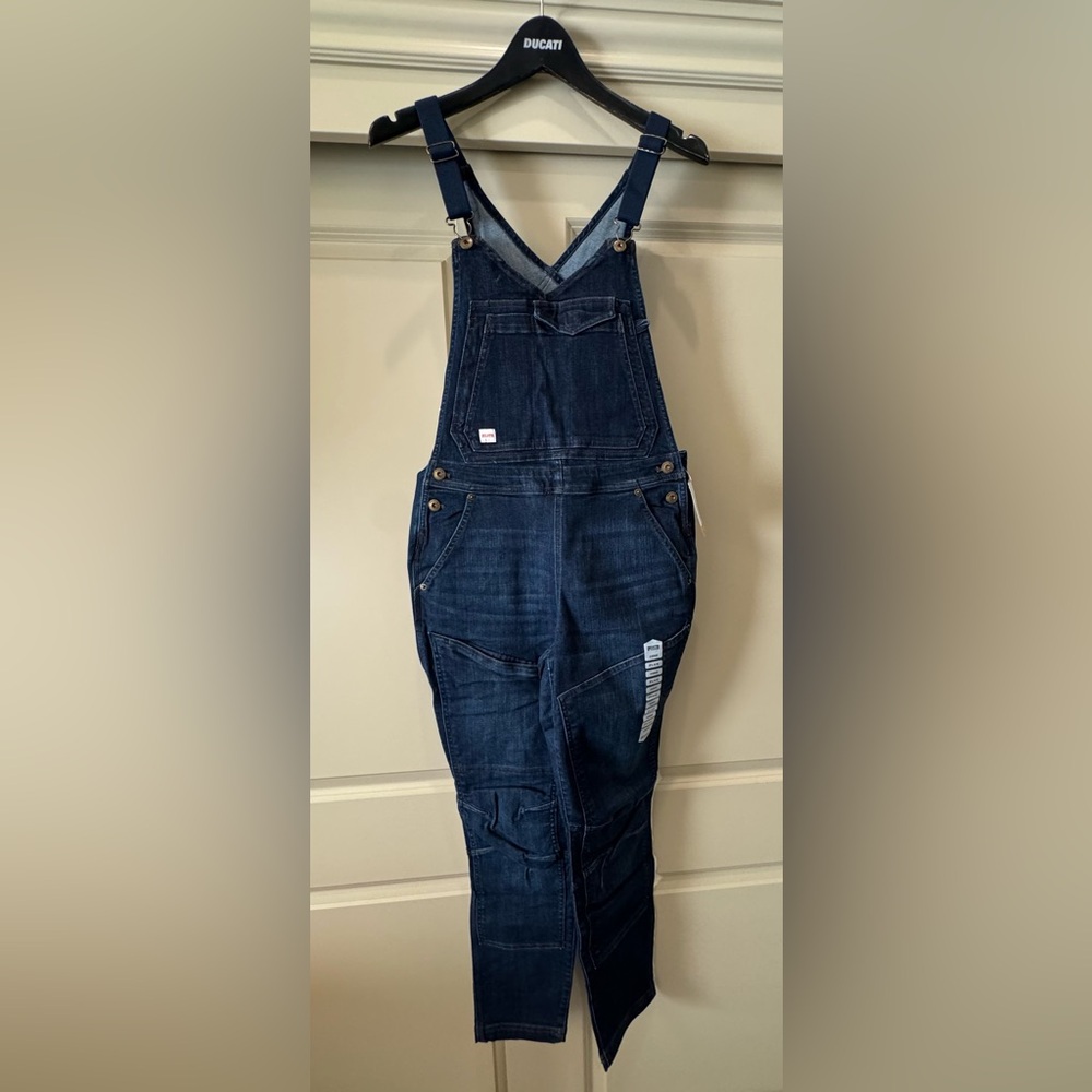 NWT Duluth Women's Double Flex Denim Bib Overalls